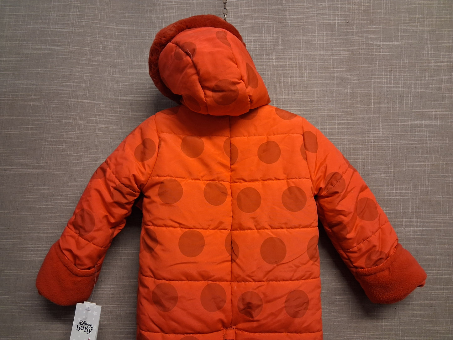 George Disney Minnie Mouse Padded Snowsuit Red Age 12-18 Months New