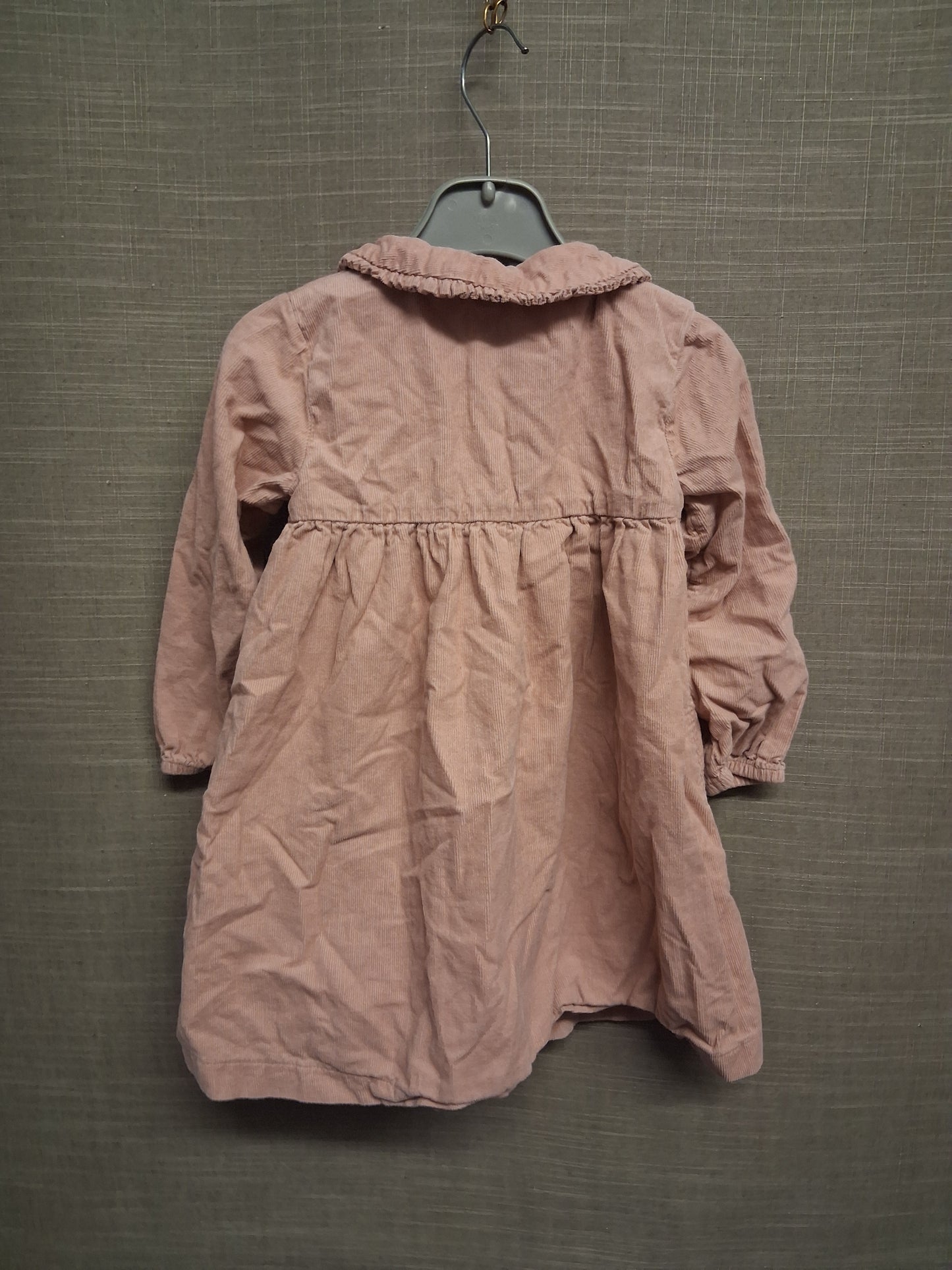 Marks and Spencer Peter Rabbit Corduroy Pink Long Sleeve Dress Age 2-3 Years