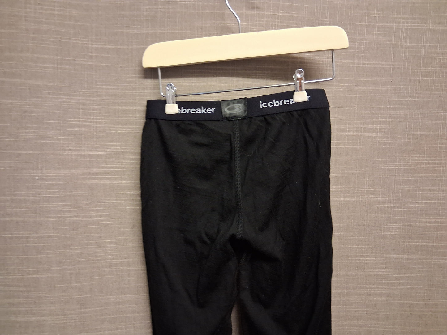 Icebreaker Merino 200 Leggings Girls 100% Merino Wool Elastic Waist Age 6 Years Black