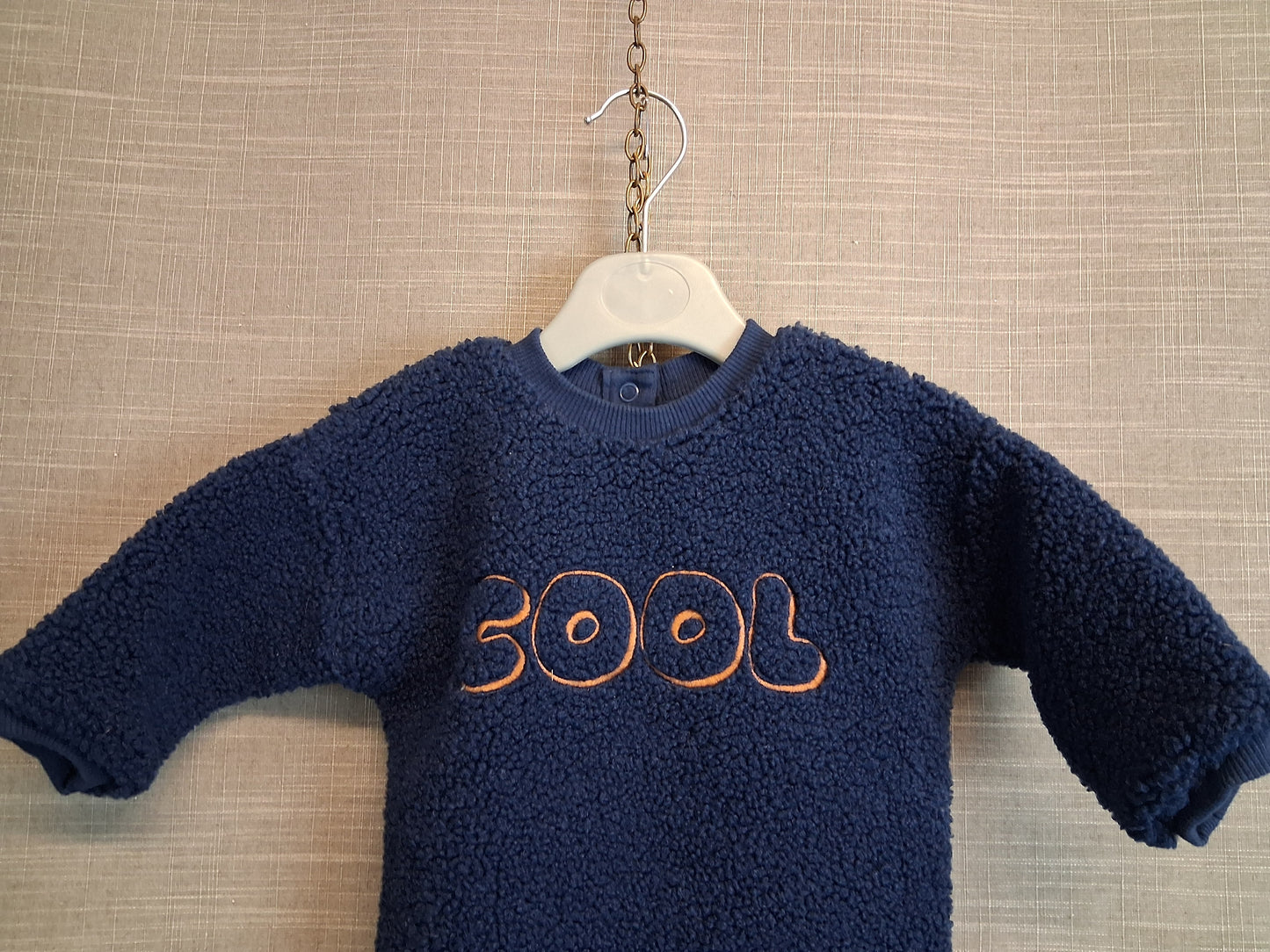 F&F Boys Blue Shearling Style Sweater Age 3-6 Months