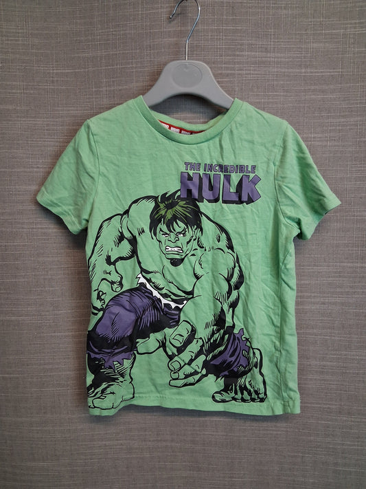 Marvel Hulk Boys T-Shirt Short Sleeve Age 4-5 Years Green