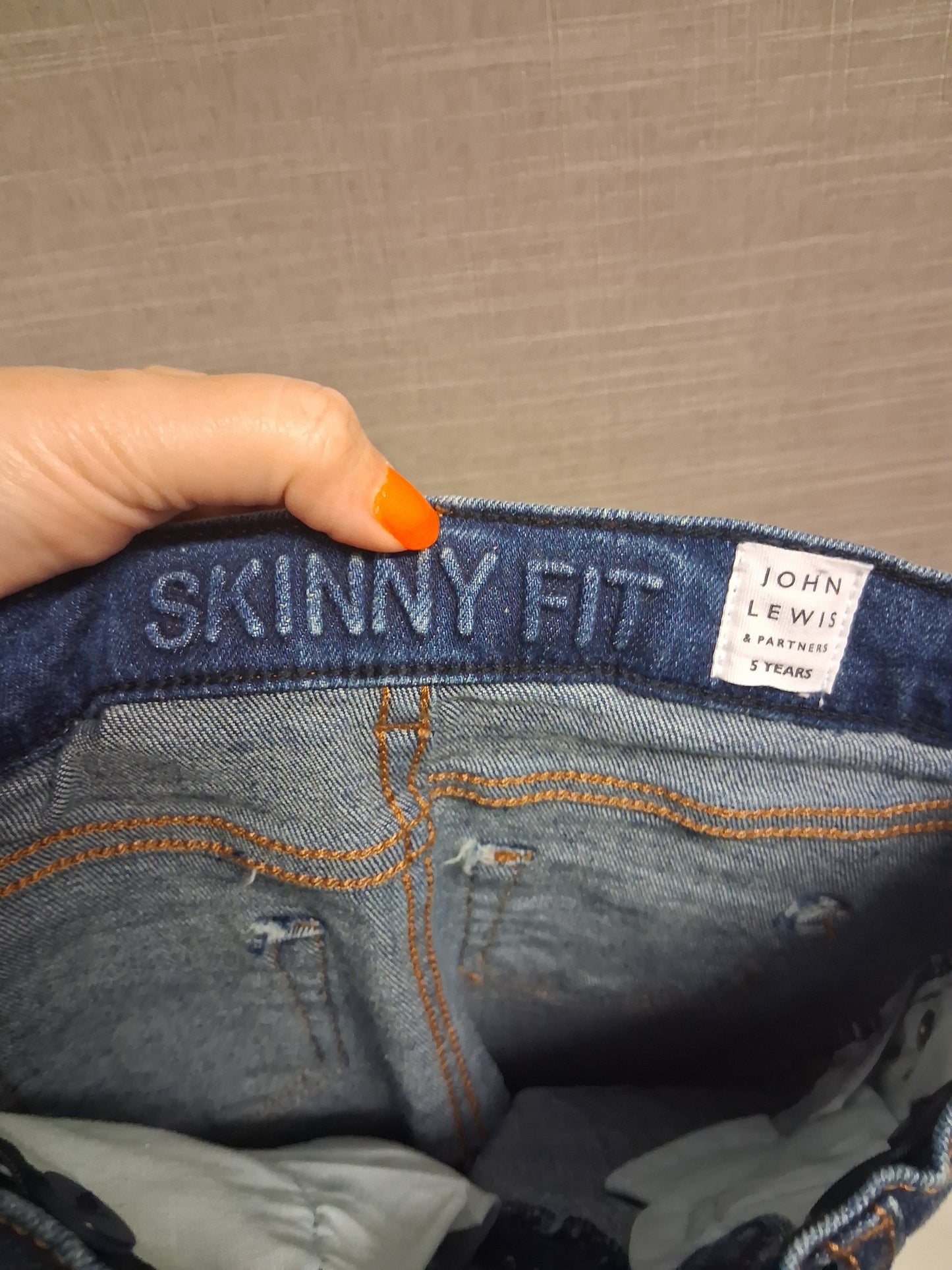 John Lewis Jeans Boys Blue Skinny Fit Age 5 Years