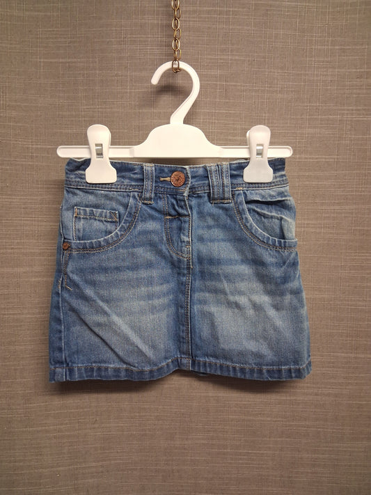 Next Girls Denim Skirt Blue Age 4-5 Years