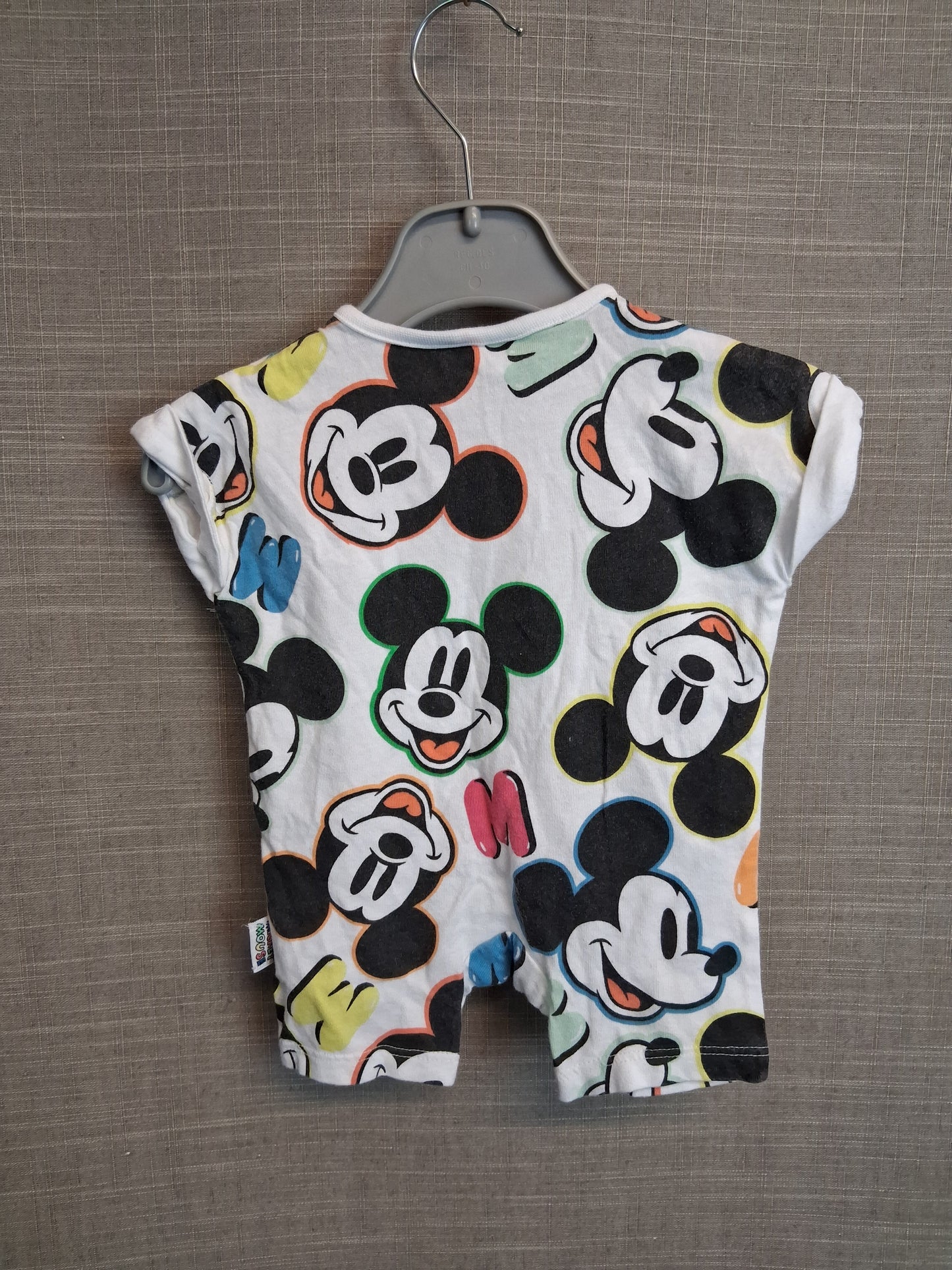 Disney Boys Mickey Mouse Romper Shorts Sleepsuit Multicolour Age Newborn