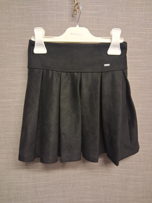 Zara Boys Black Pleated Black Skirt Soft Touch Age 6-7 Years