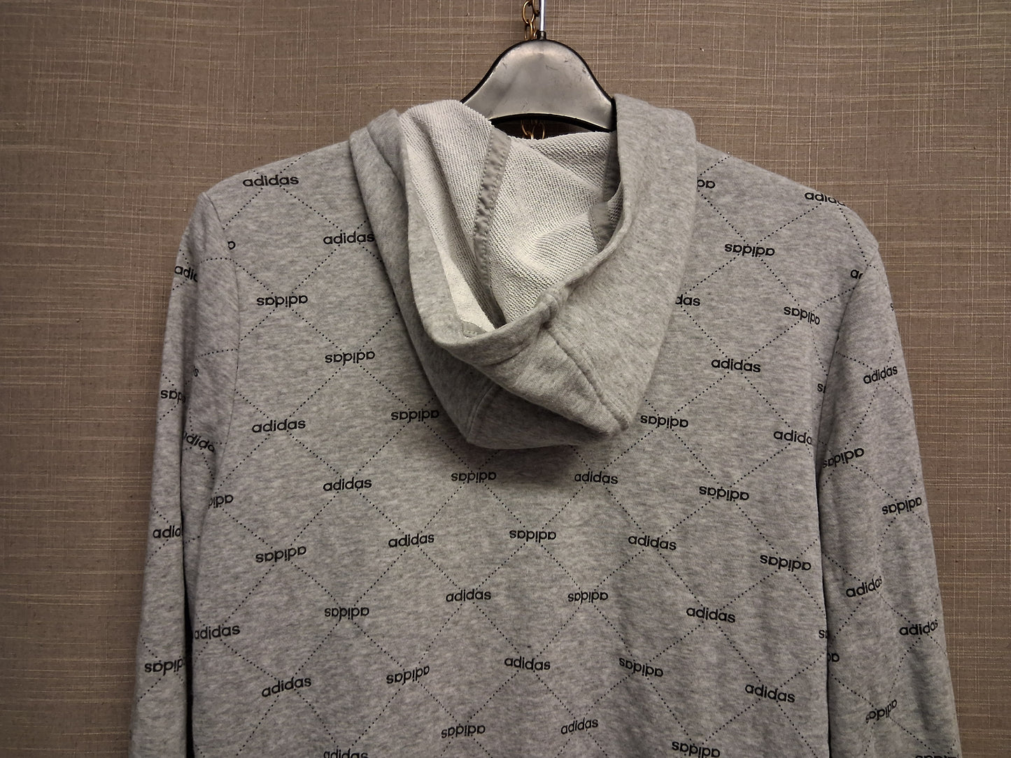 Adidas Boys Grey Full Zip Hoodie Age 13-14 Years