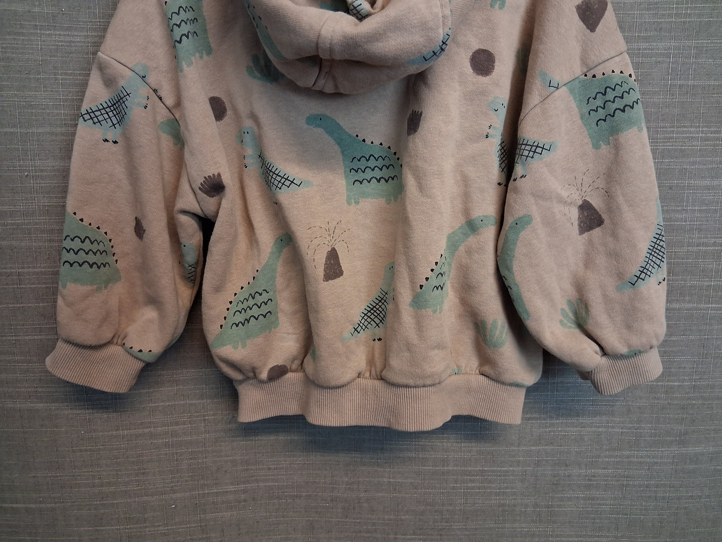 George Boys Brown Full Zip Hoodie Dinosaur Theme Age 12-18 Months