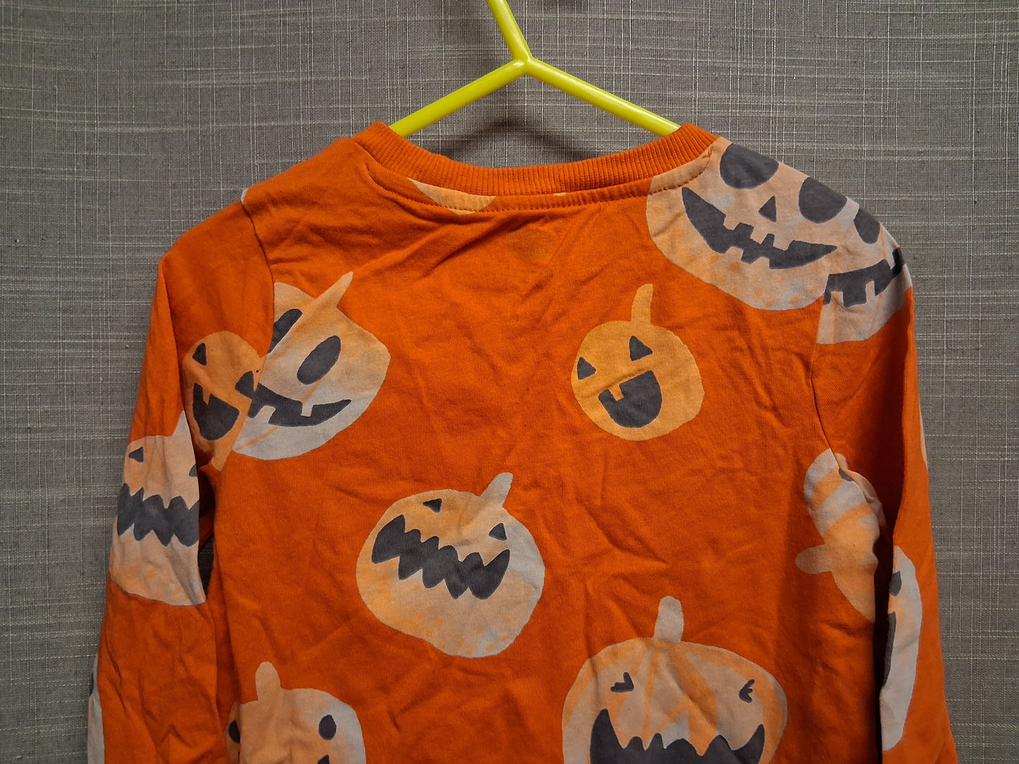 F&F Boys Halloween Orange Pumpkin Long Sleeve T-Shirt Age 18-24 Months