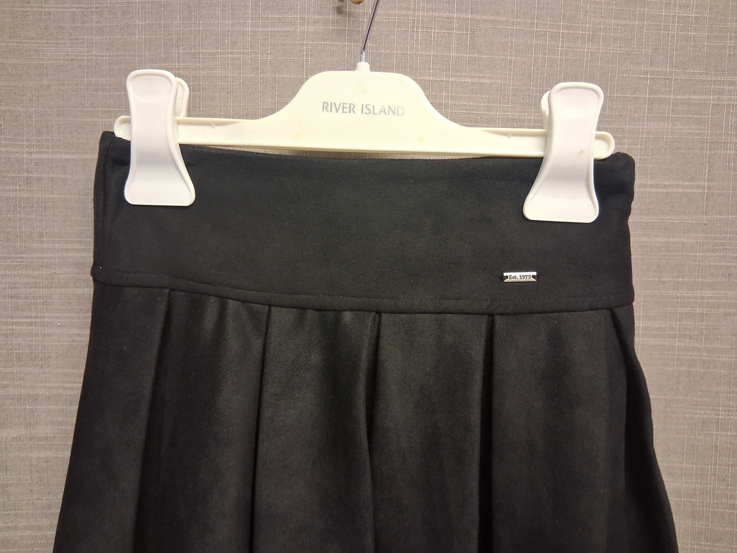 Zara Boys Black Pleated Black Skirt Soft Touch Age 6-7 Years