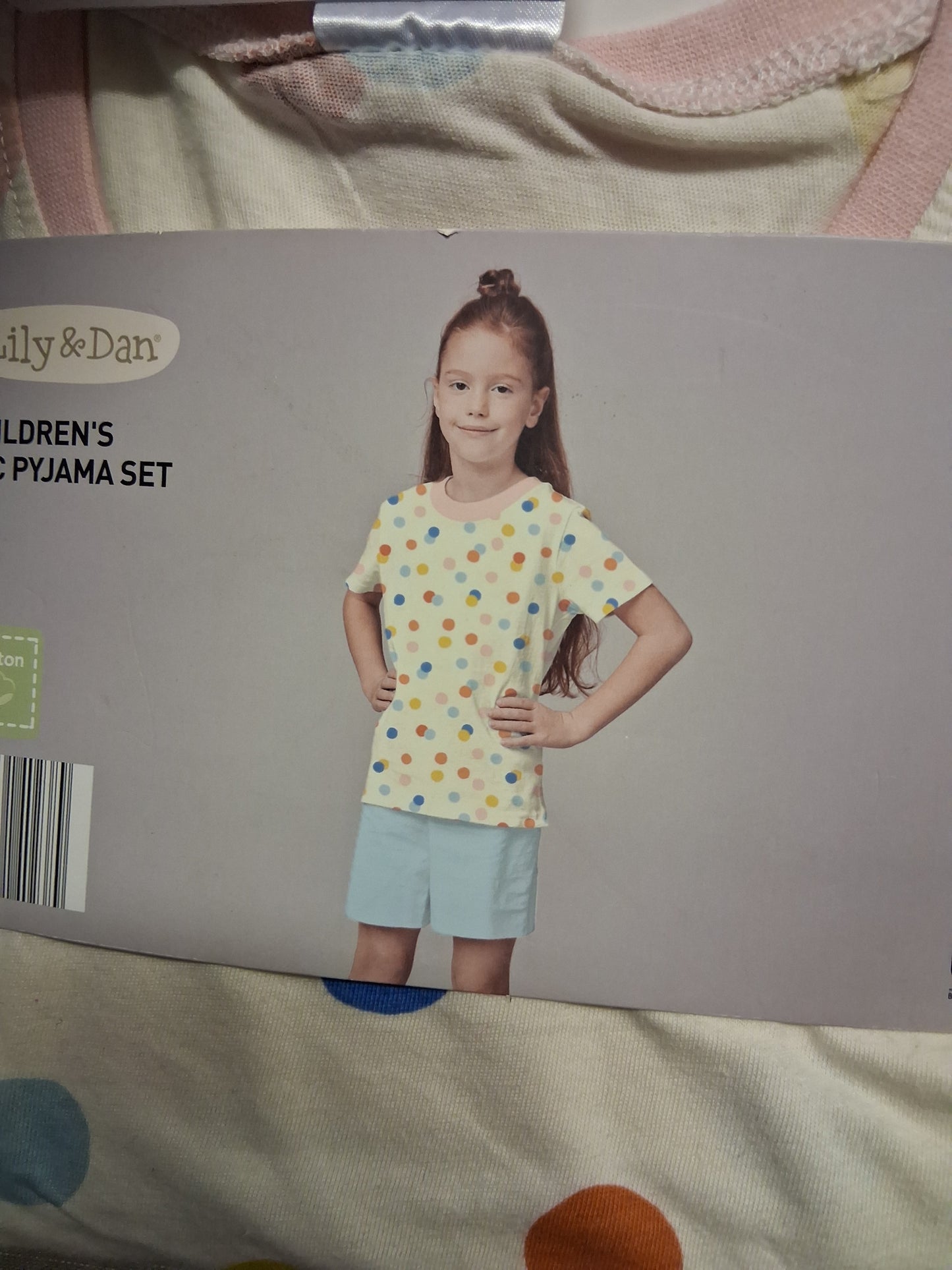 Lily & Dan Girls 3pc Pyjama Set Multicolour Age 6-7 Years New