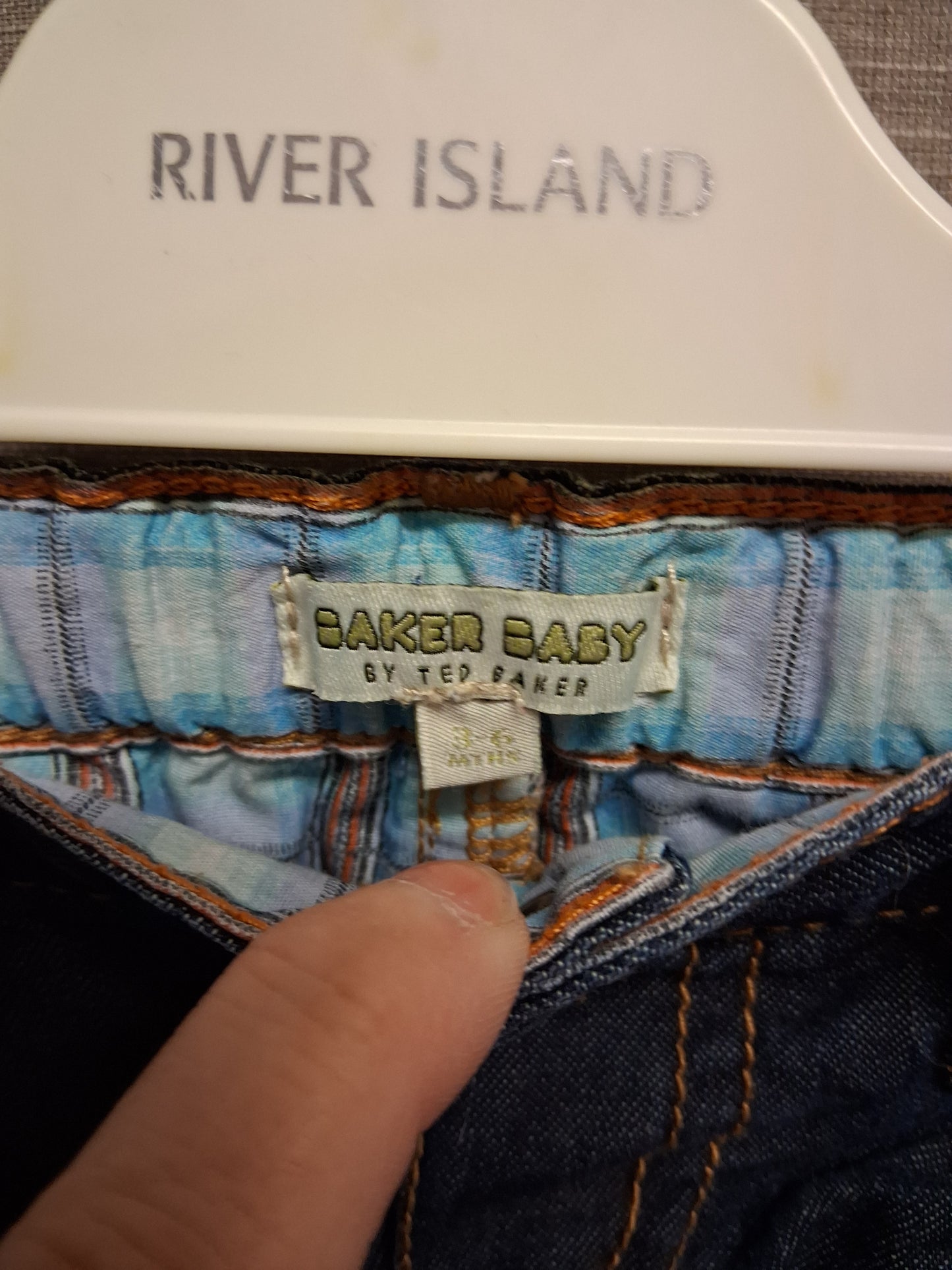 Ted Baker Boys Darkwash Blue Denim Jeans Age 3-6 Months