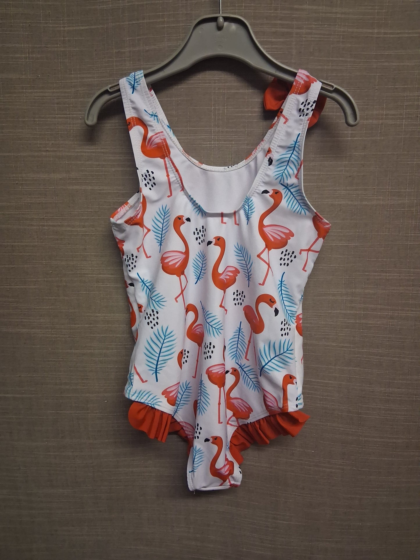 Shein Girls Flamingo Theme Swimsuit Age 8 Years