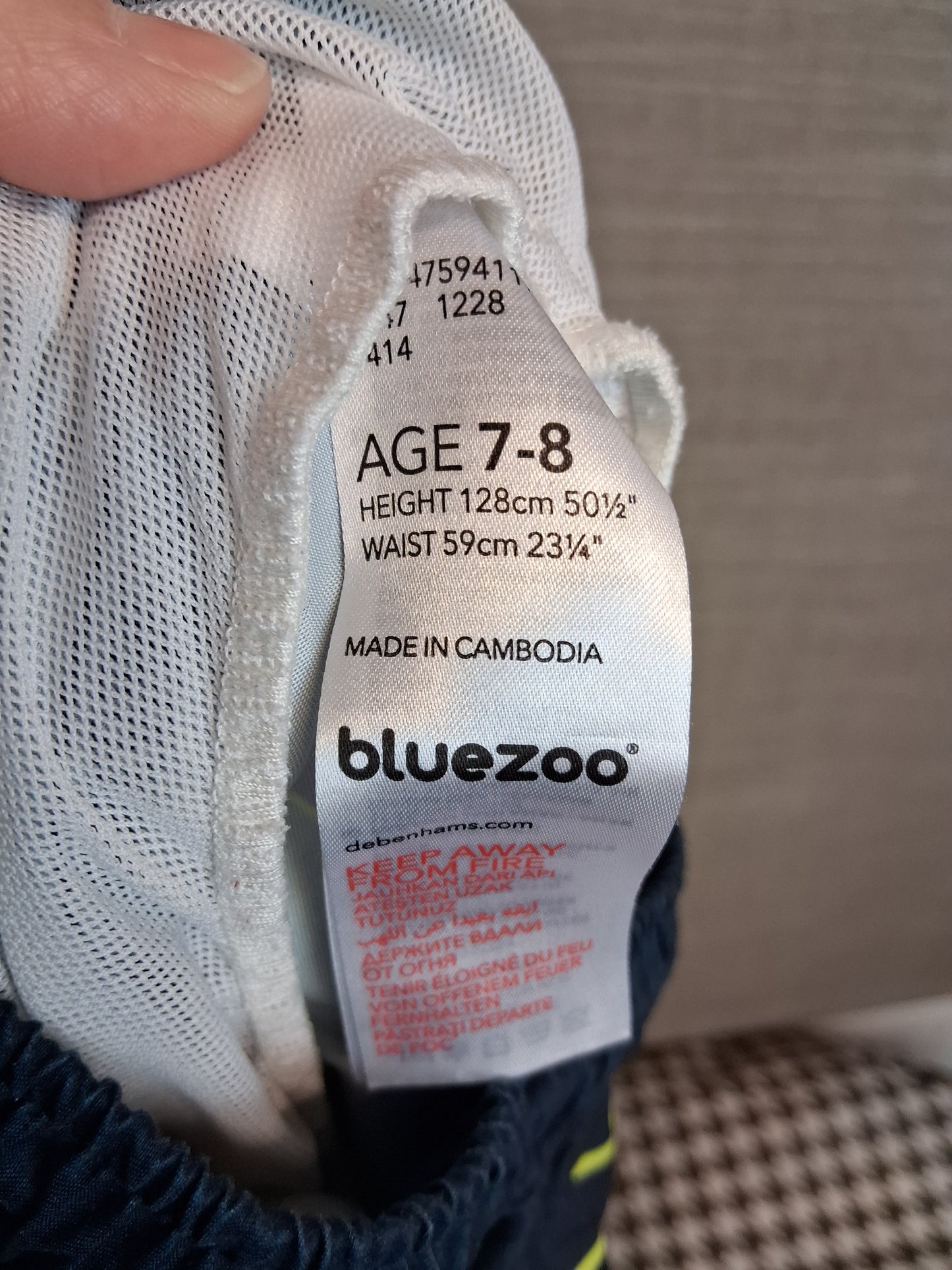 Blue Zoo Boys Swim Shorts Age 7-8 Years Multicolour