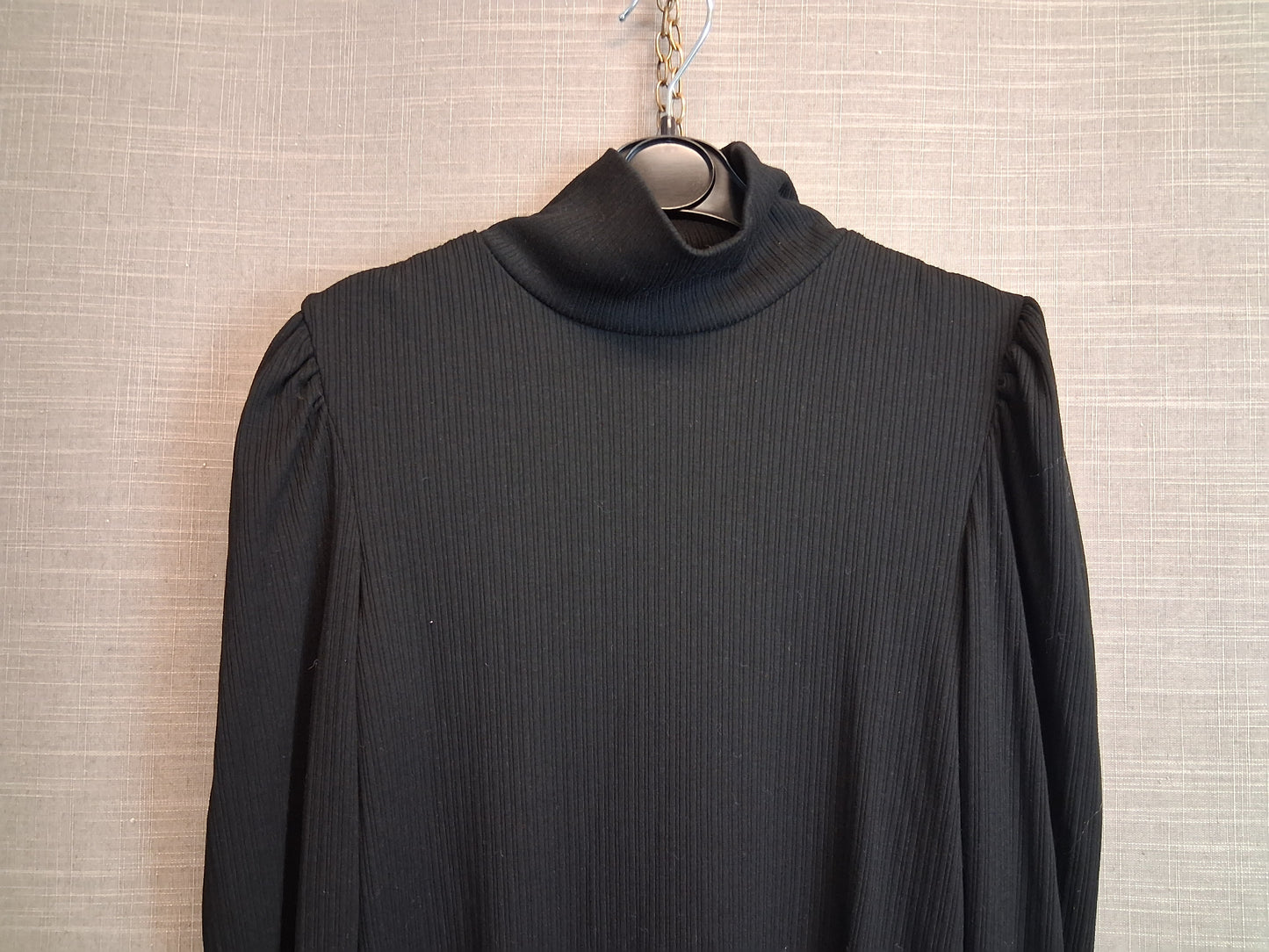 F&F Girls Black High Neck Long Sleeve T-Shirt Age 13-14 Years