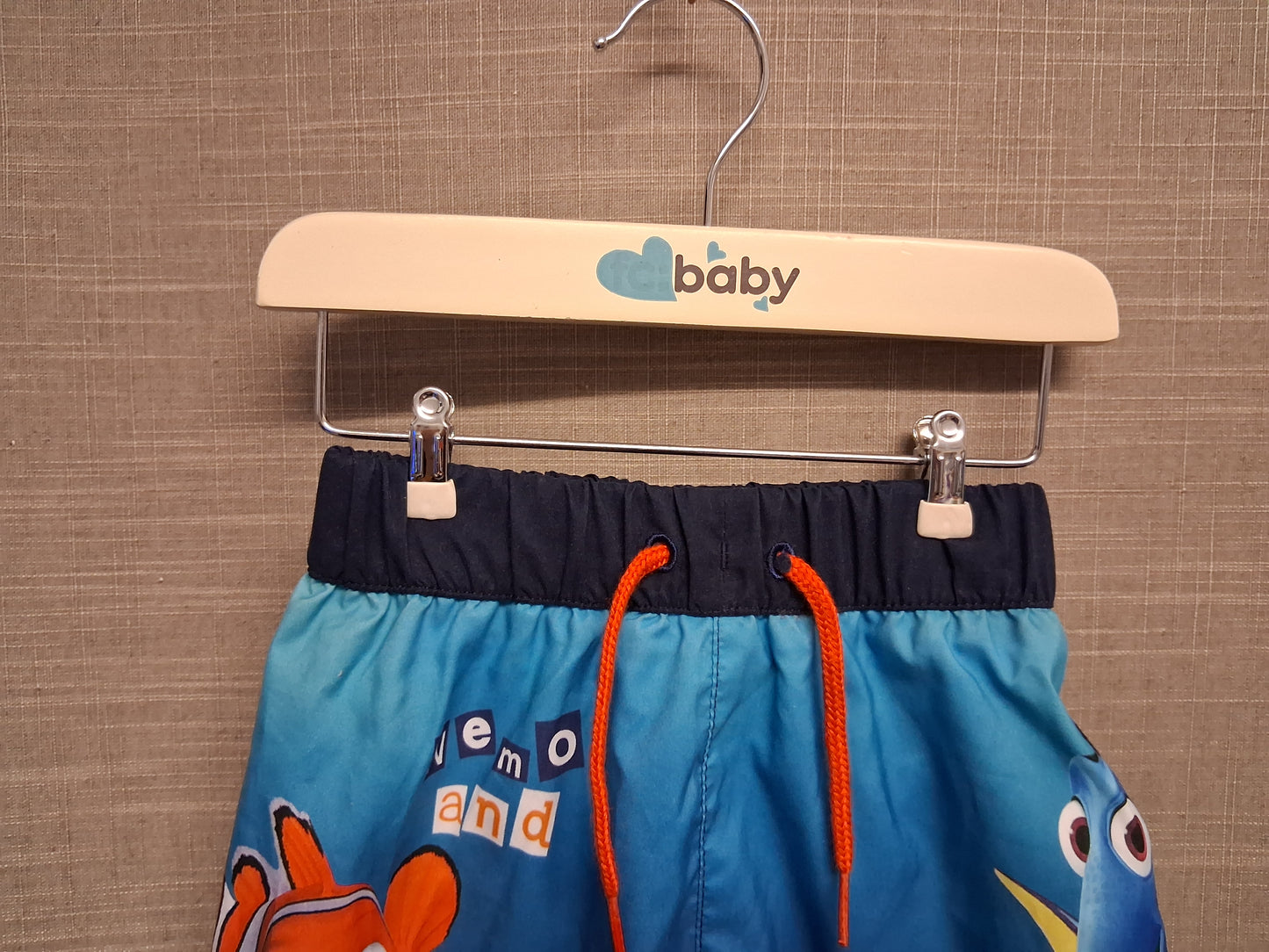Disney Finding Nemo Swim Shorts Blue Age 18-24 Months New