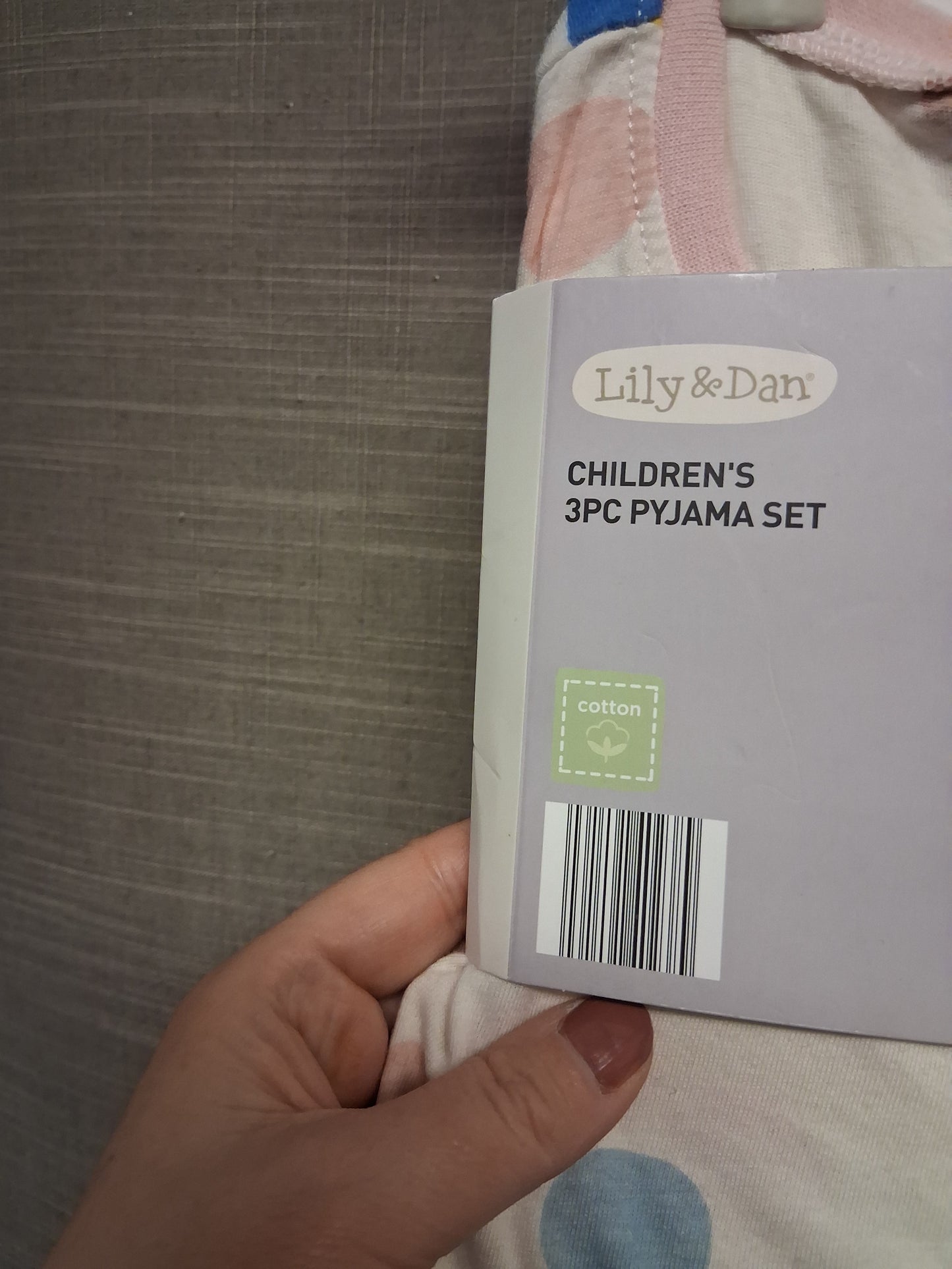 Lily & Dan Girls 3pc Pyjama Set Multicolour Age 6-7 Years New