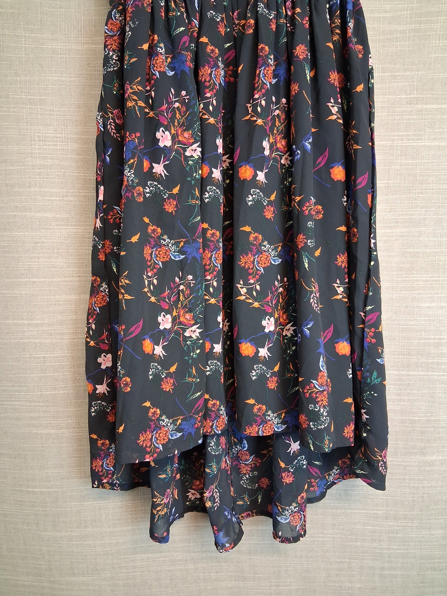 Next Girls Black Floral Sequin Sleeveless Dress Age 10 Years