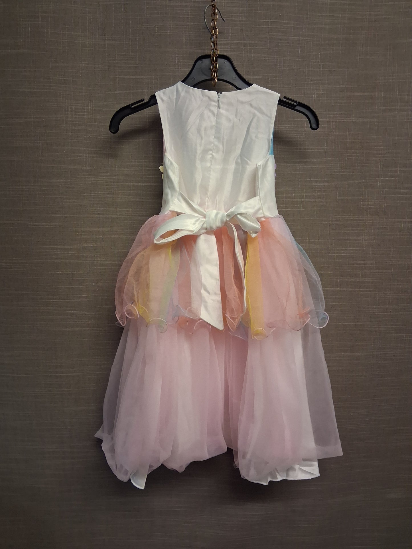 Shein Girls Rainbow Unicorn Theme Party Dress Age 6-7 Years