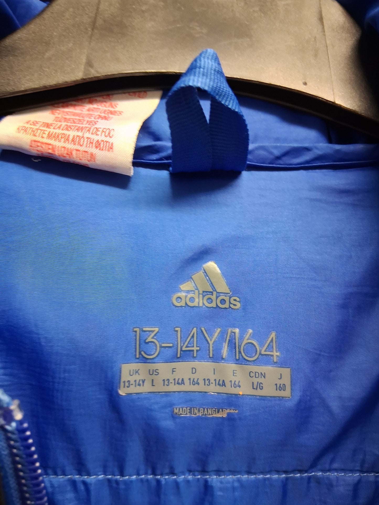 Adidas Boys Black Puffer Jacket Coat Showerproof Age 13-14 Years