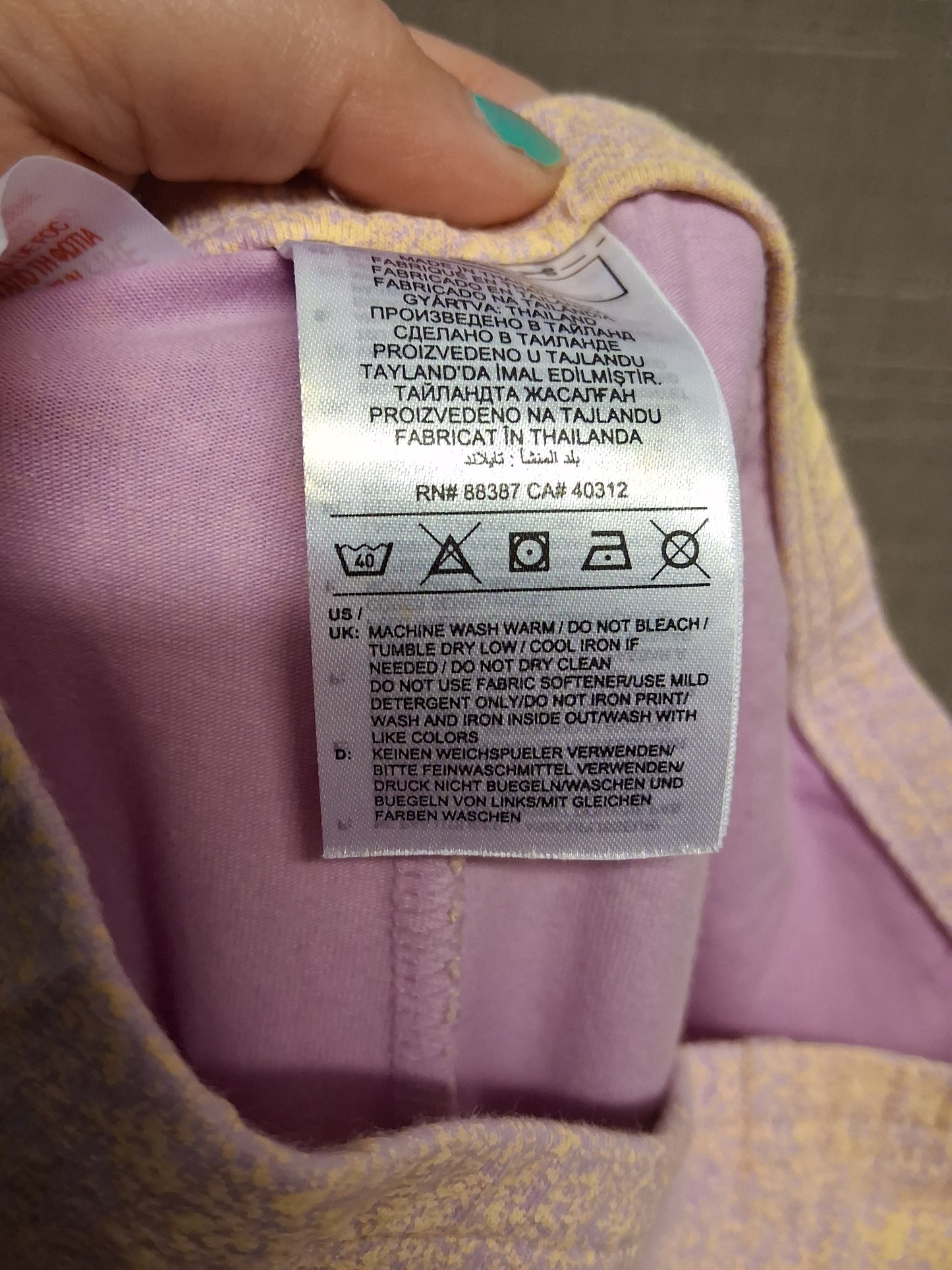 Adidas Lilac Yellow Speckled Leggings Age 8-9 Years