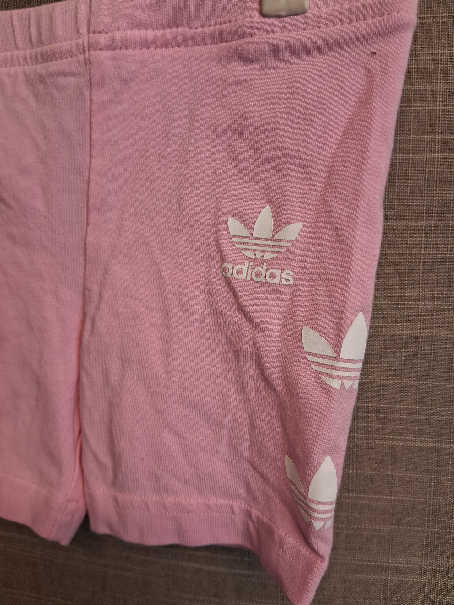 Adidas Girls Pink Cycle Jersey Shorts Age 12-18 Months