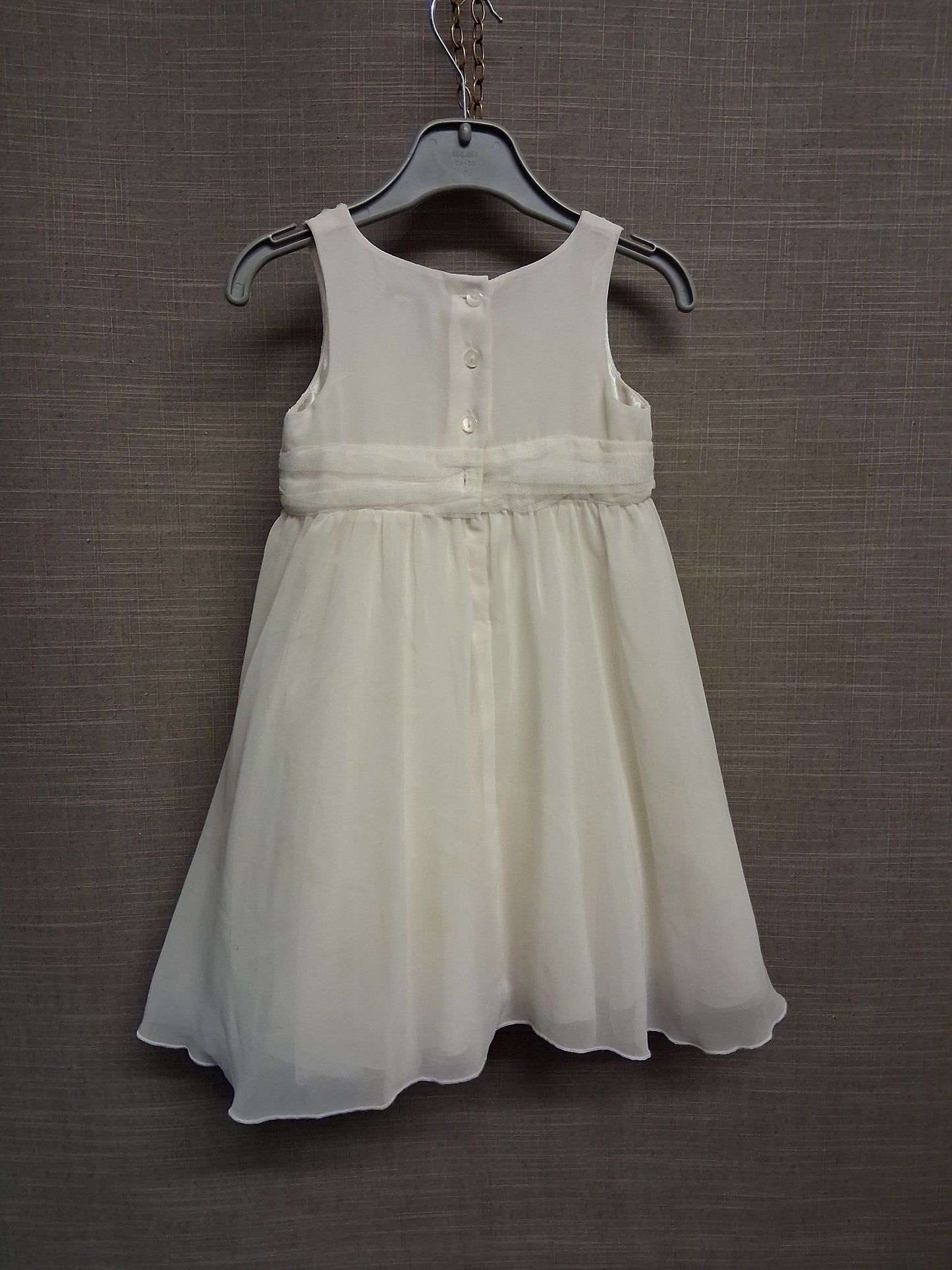Autograph Marks And Spencer Ivory Special Occasion Dress Age 12-18 Months Sequin Trim