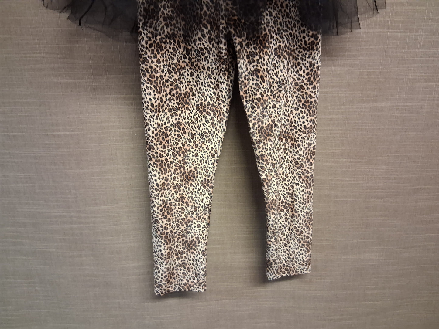 TU Girls Leopard Cat Fancy Dress Costume Age 7 Years Beige Black Halloween