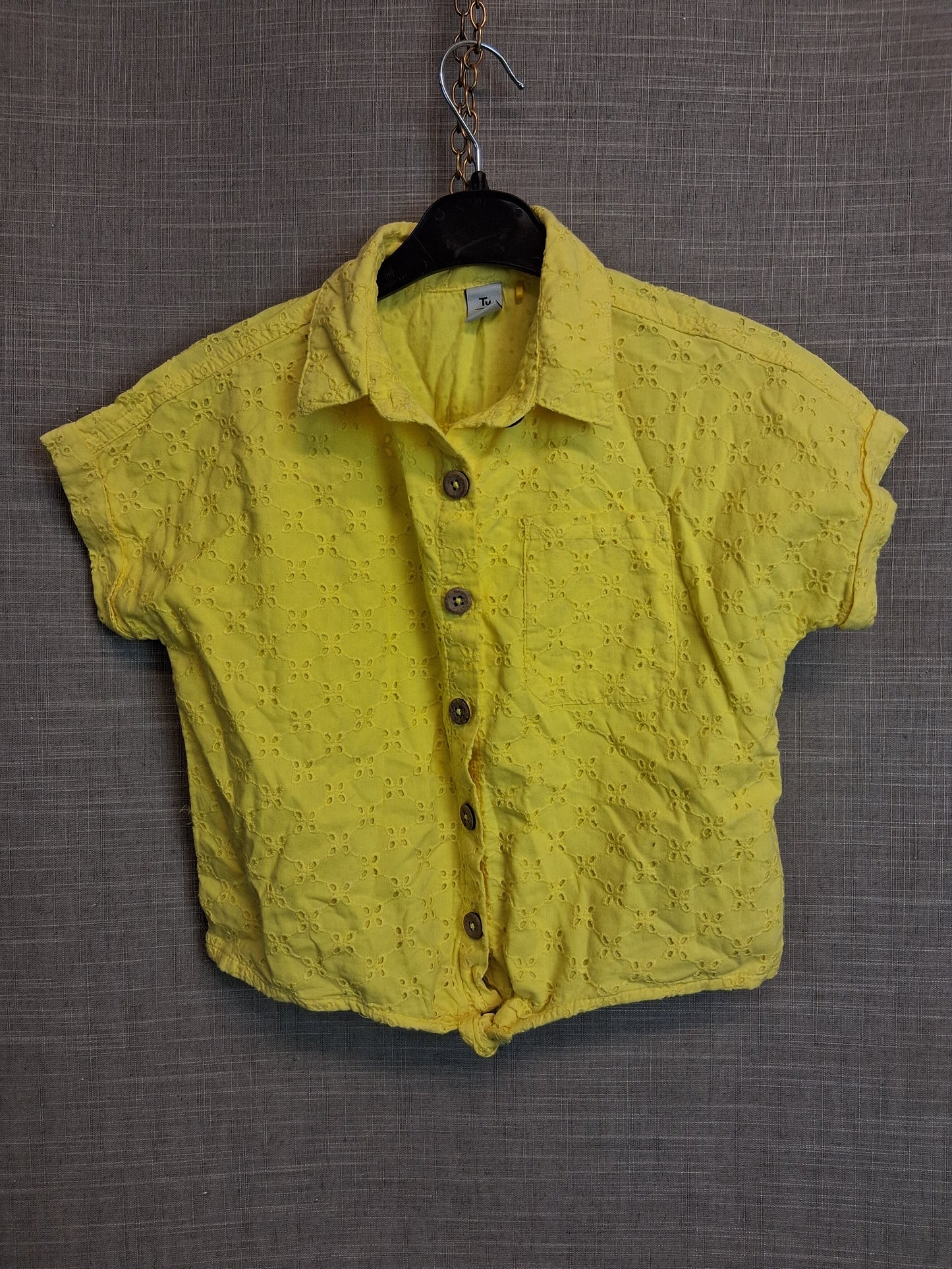 TU Girls Tie Front Blouse Short Sleeve Age 8 Years