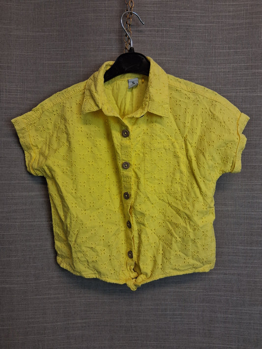 TU Girls Tie Front Blouse Short Sleeve Age 8 Years