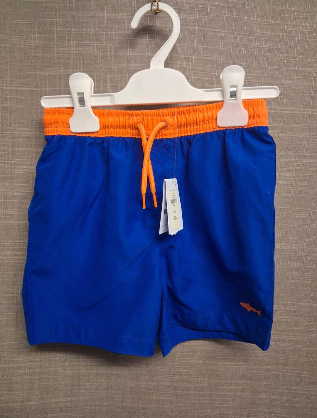 Primark Boys Swim Shorts Blue Orange Age 4-5 Years New