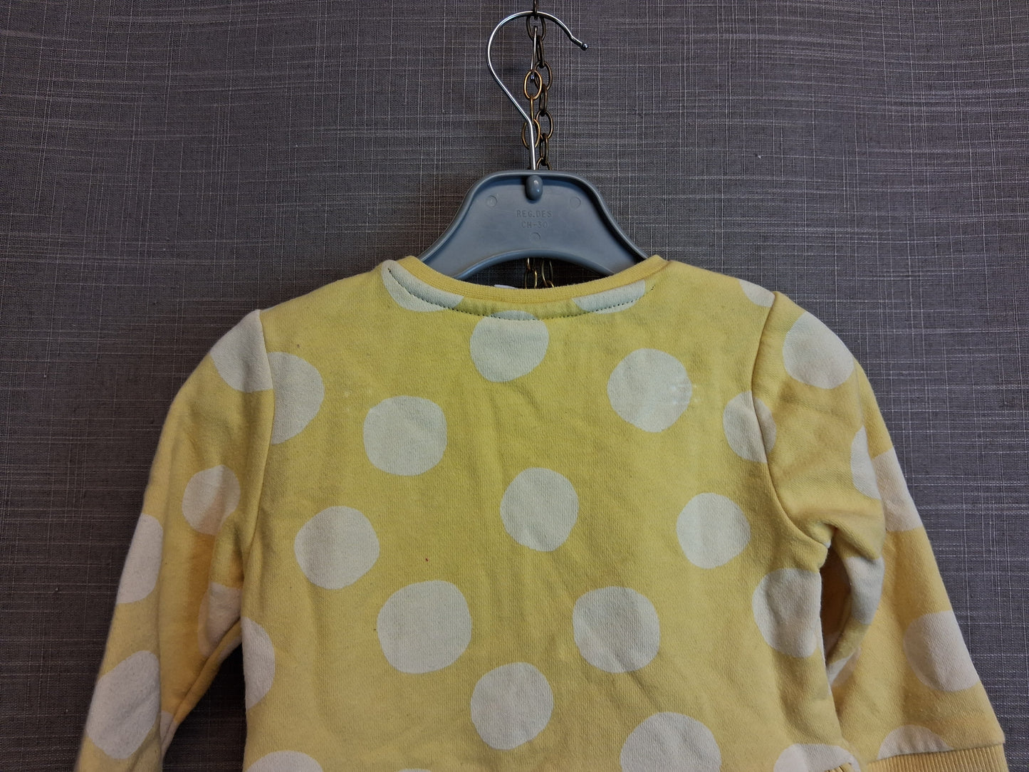 F&F Disney Daisy Long Sleeve T-Shirt Yellow Spotty Age 3-6 Months