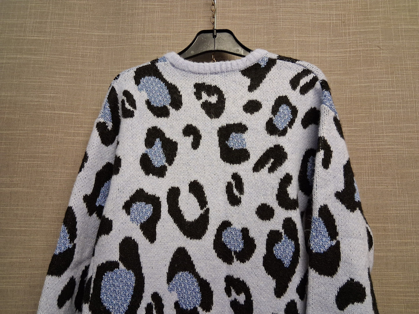 Nutmeg Girl Blue Leopard Print  Knitted Jumper Dress Age 10-11 Years