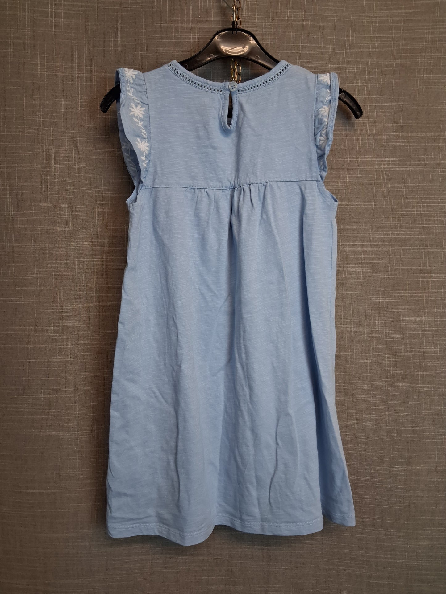 F&F Light Blue Sleeveless A Line Jersey Dress Age 6-7 Years