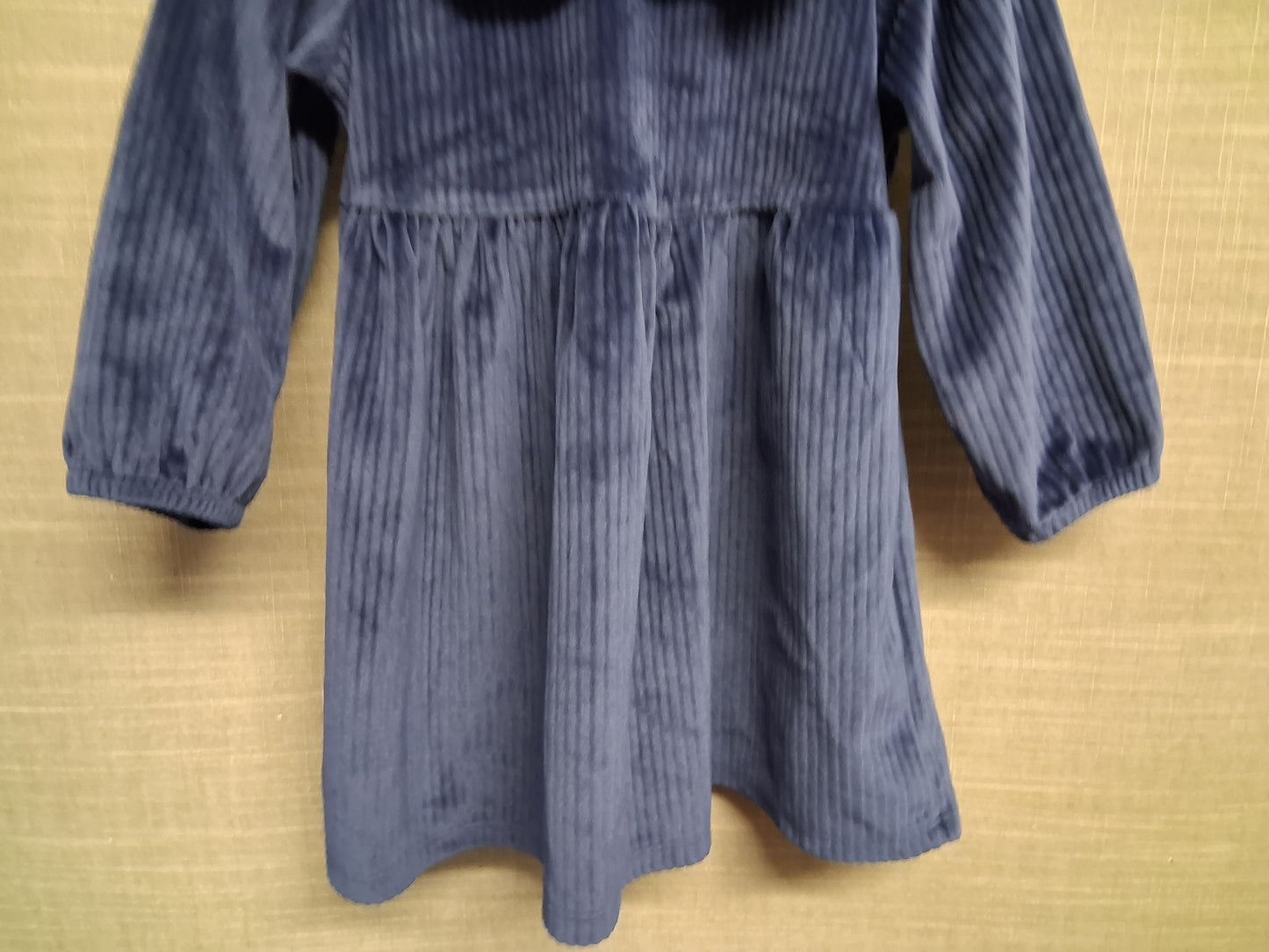George Blue Velour Peter Pan Collar A Line Dress Age 9-12 Years