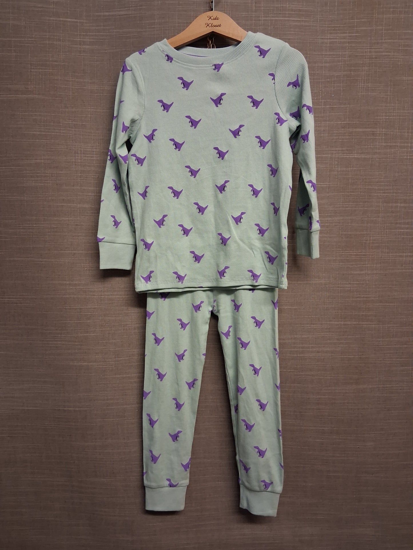 Next Boys Green Dinosaur Pyjamas PJs 2 Piece Set Age 3-4 Years