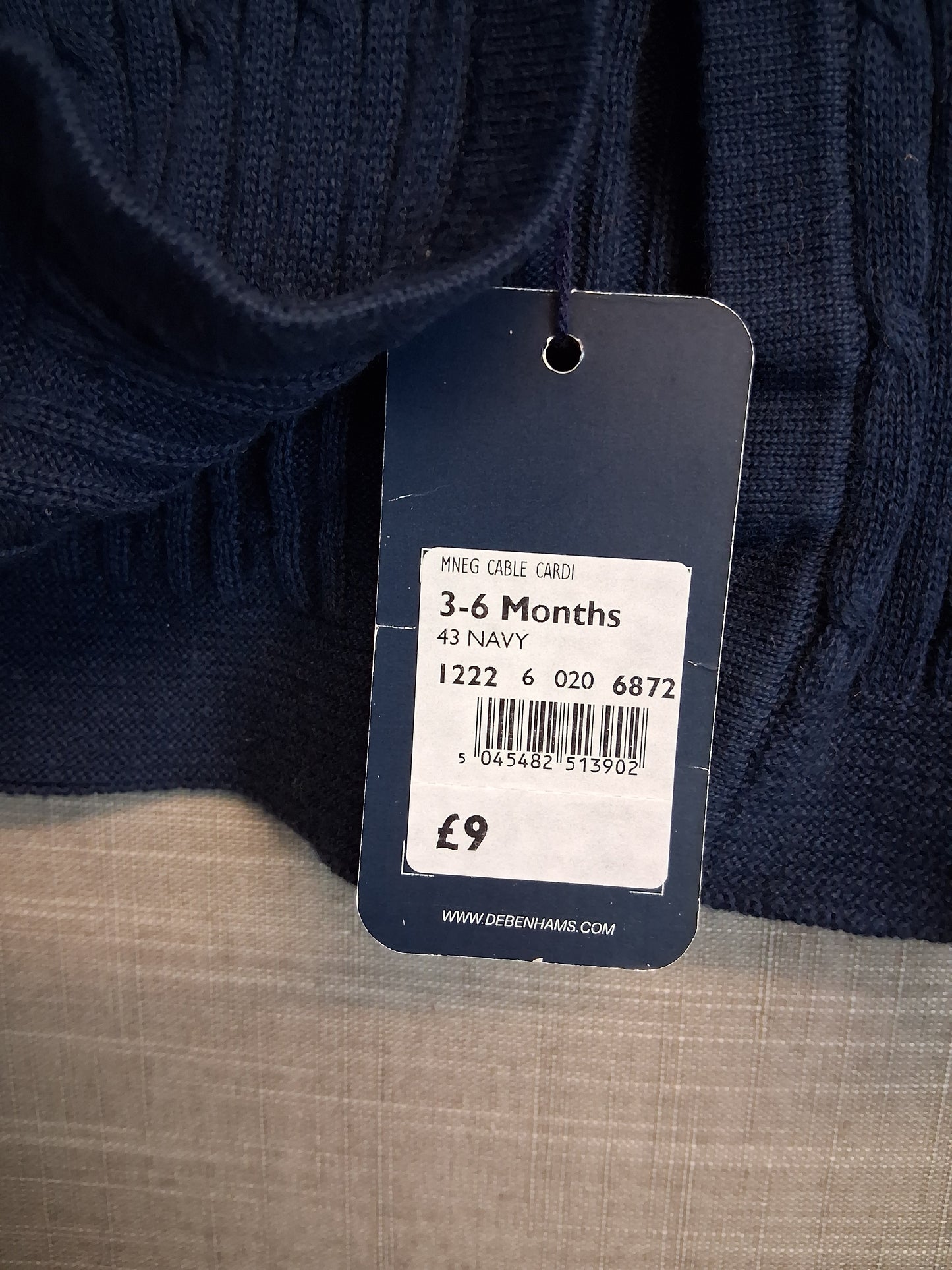 Maine Debenhams Girls Bolero Shrug Cardigan Age 3-6 Months Navy New