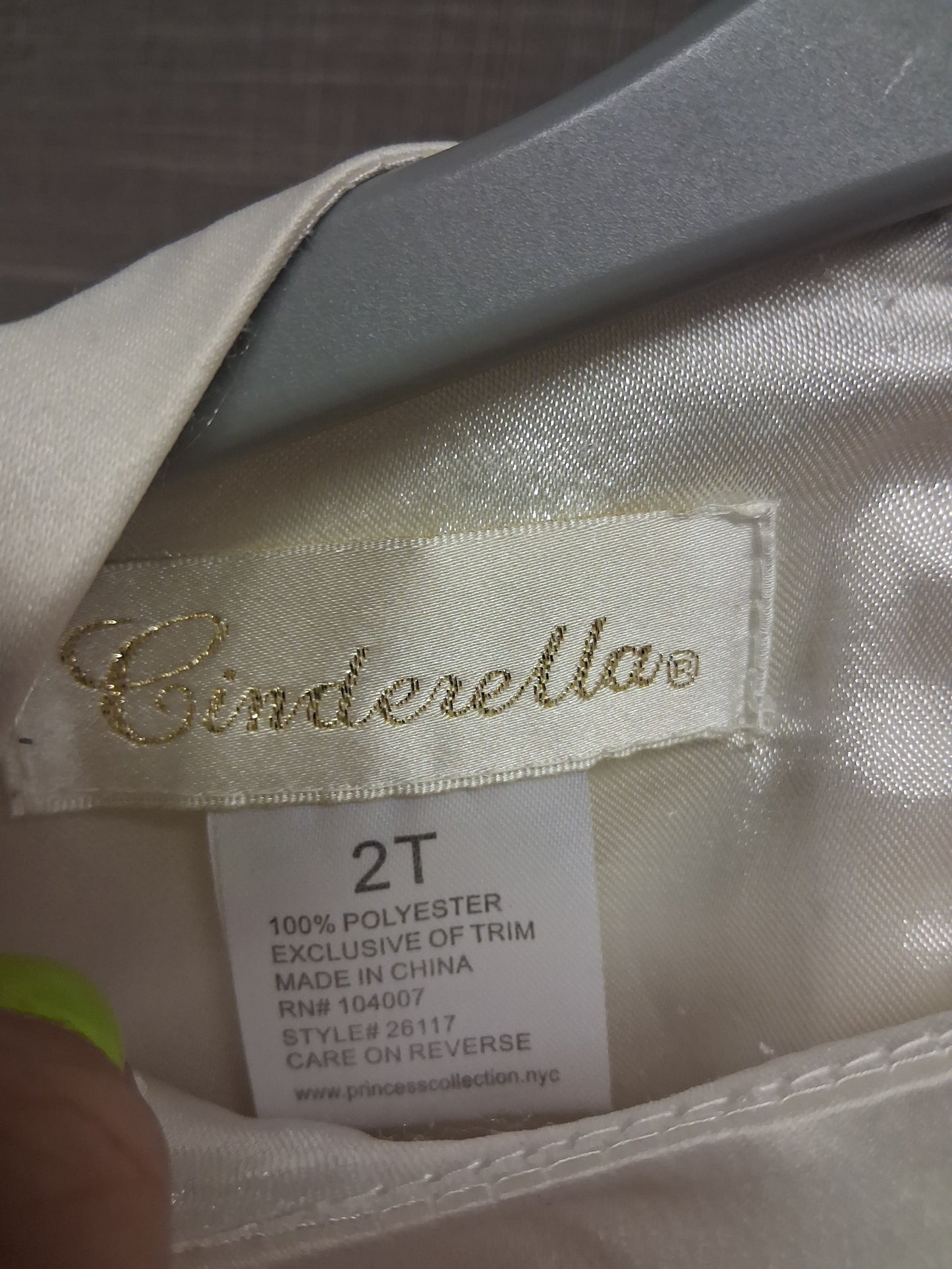 Cinderella Girls Ivory Peach Party Dress Special Occasion Age 2 Years