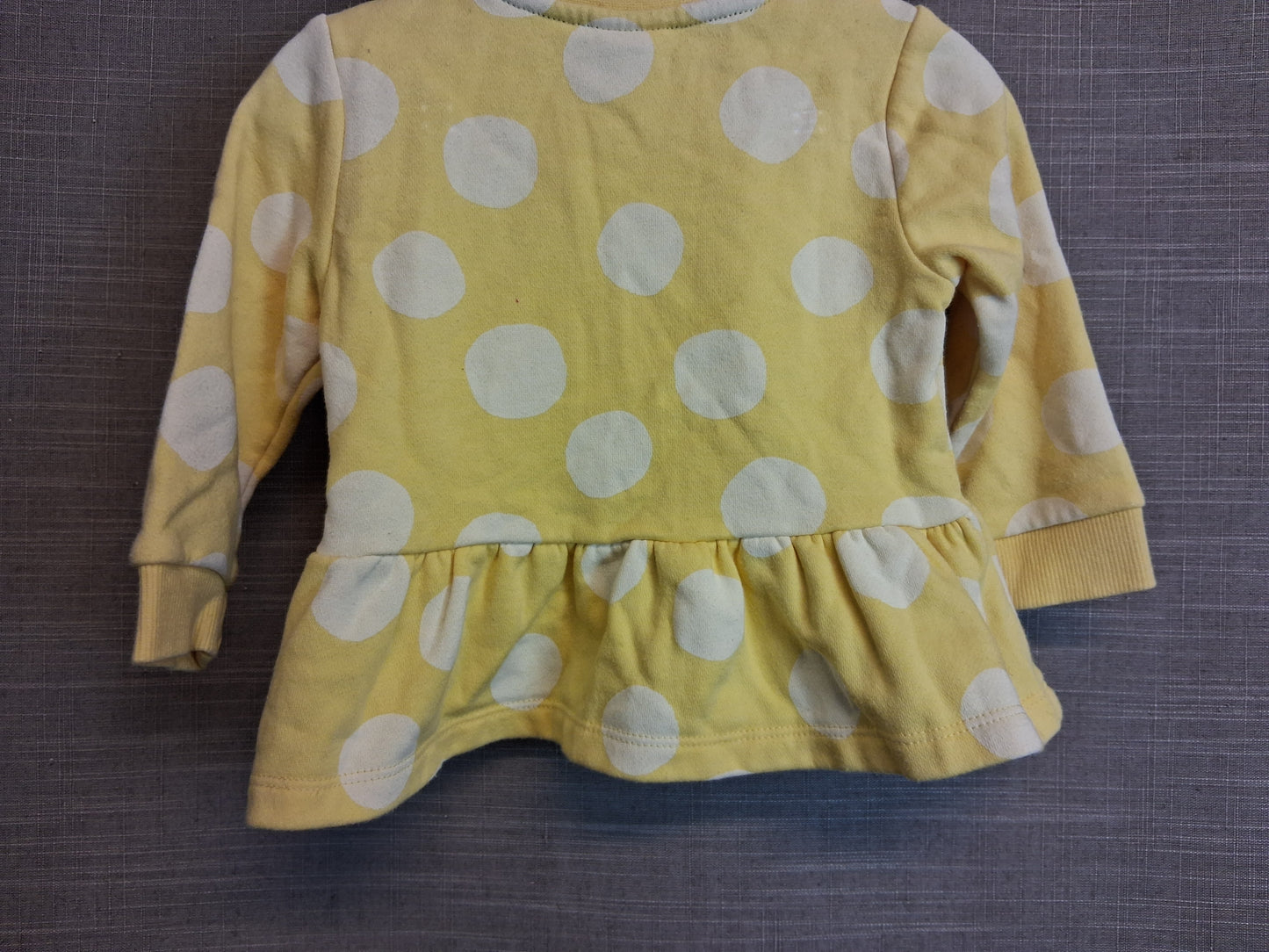 F&F Disney Daisy Long Sleeve T-Shirt Yellow Spotty Age 3-6 Months
