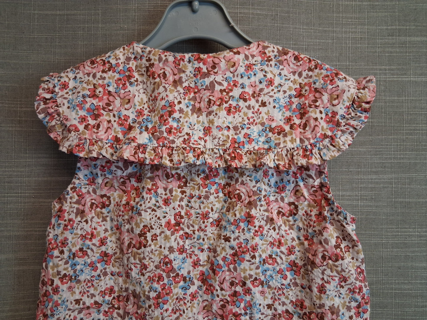 Next Girls Blouse Sleeveless Pink Floral Tie Front Age 7 Years