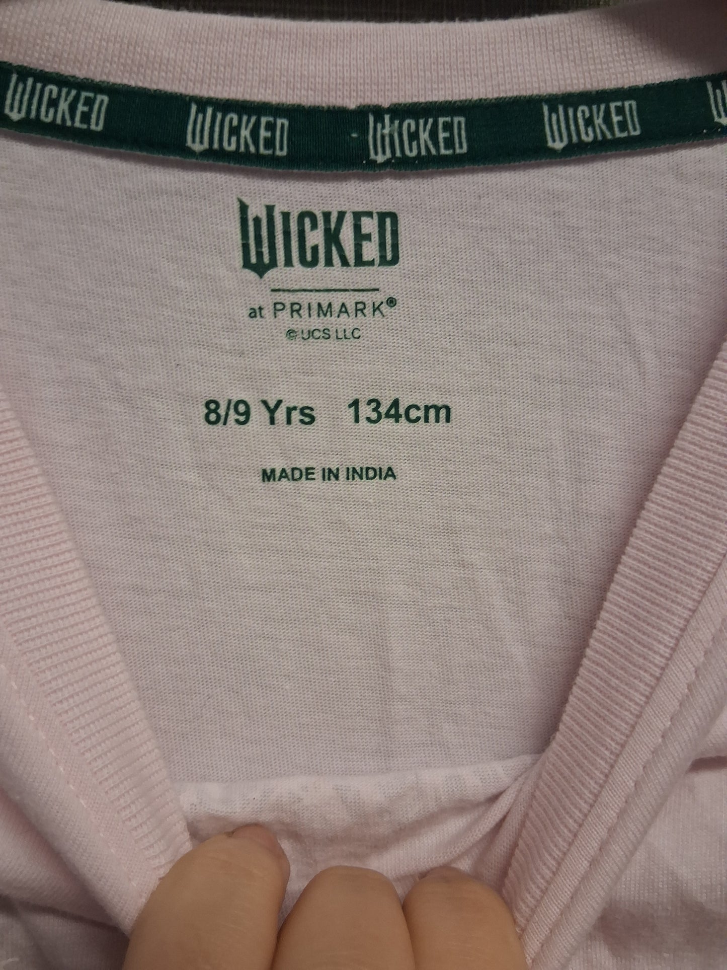 George Wicked Glinda Pink Crop T-Shirt Age 8-9 Years