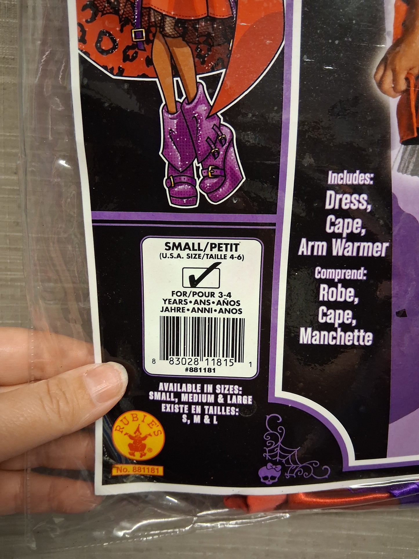 Monster High Scarily Ever After 'Little Dead Riding Wolf' Costume Age 3-4 Years New