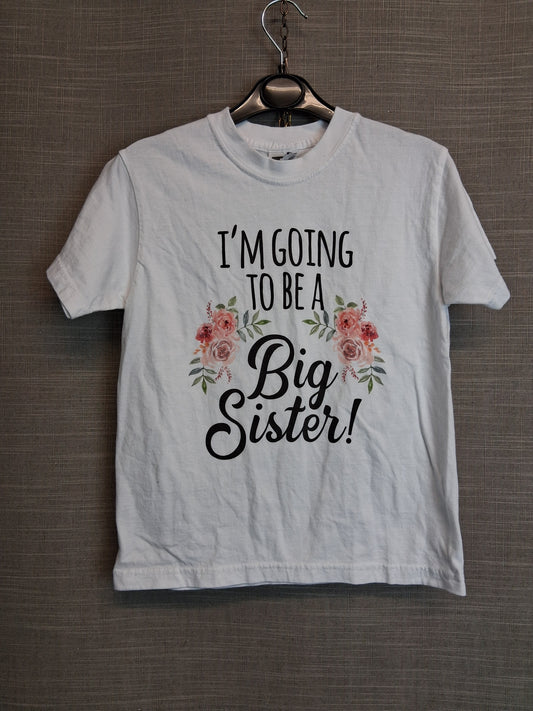 Russel Girls "I'm going to be a big Sister" T-Shirt Age 7-8 Years