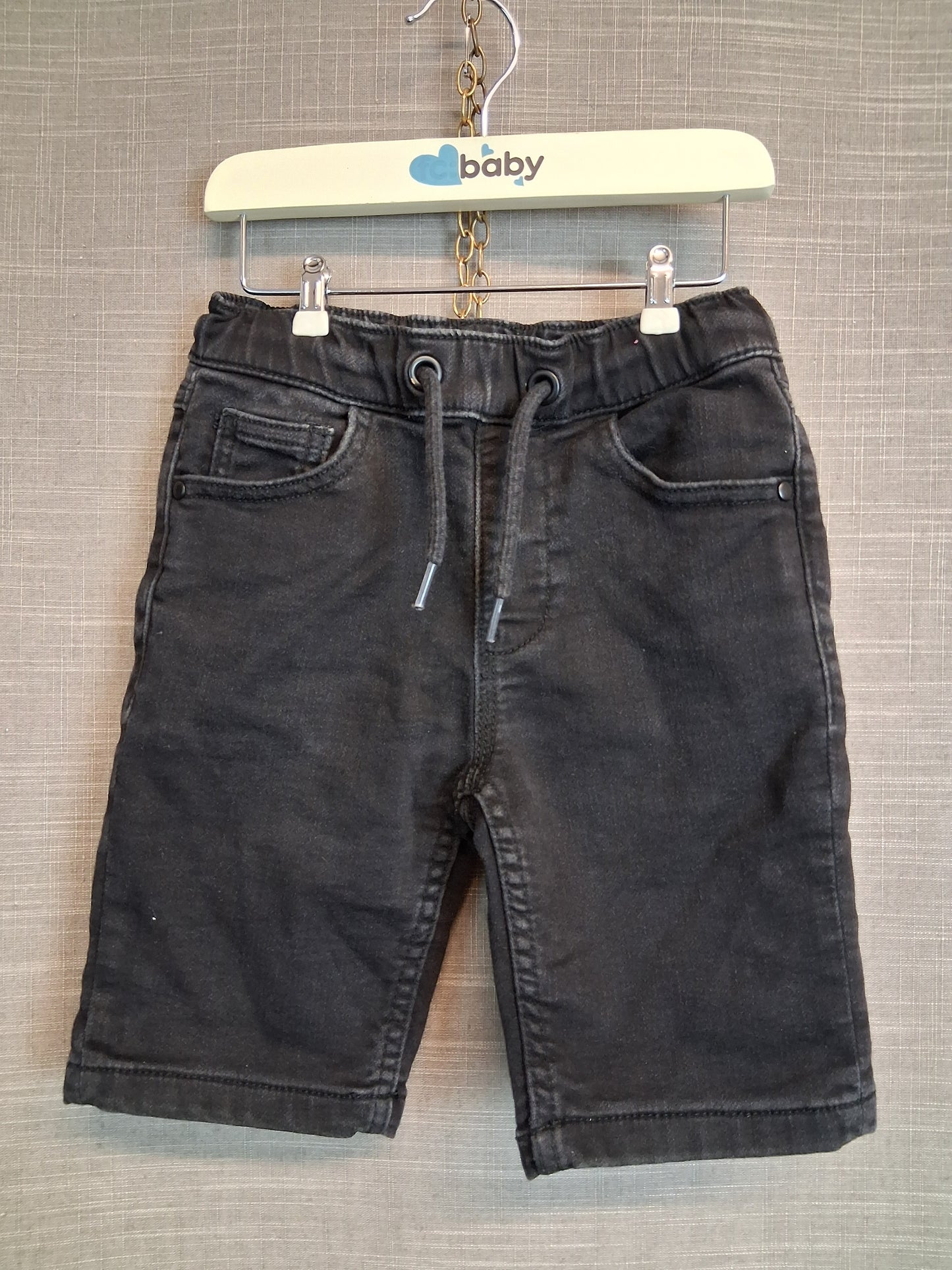 Matalan Boys Black Denim Shorts Age 6 Years