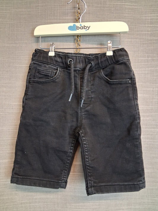Matalan Boys Black Denim Shorts Age 6 Years