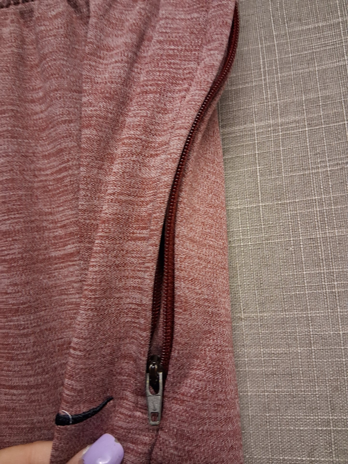 Nike Boys Joggers Burgundy Age 13-15 Years Zip Hem