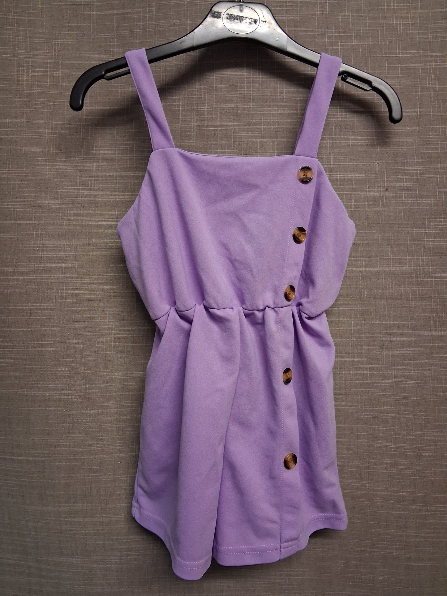 Shein Purple Playsuit Romper Faux Button Detail Age 8 Years