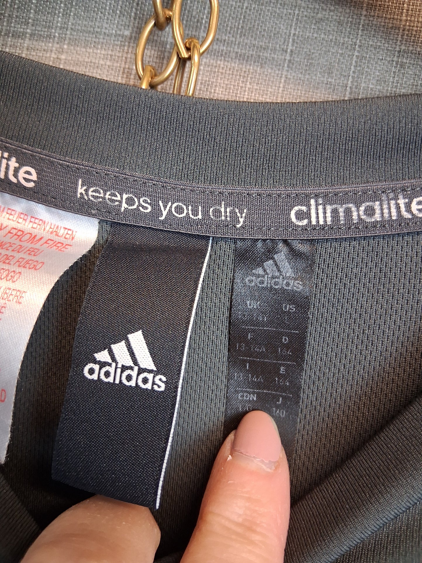 Adidas Boys Grey Short Sleeve T-Shirt Age 13-14 Years