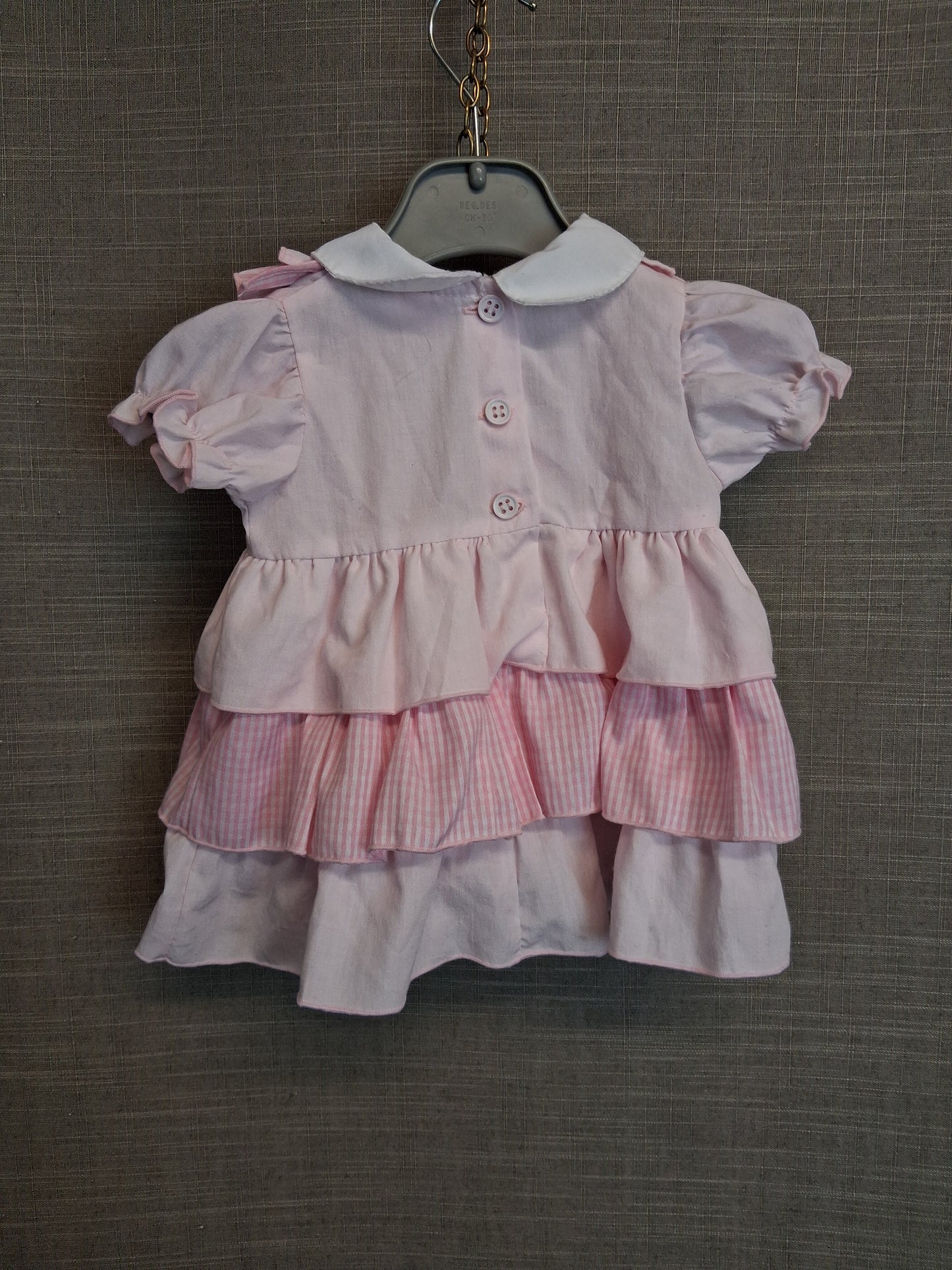 Rock a Bye Baby Tiered Dress Age 6-9 Months Pink Traditional