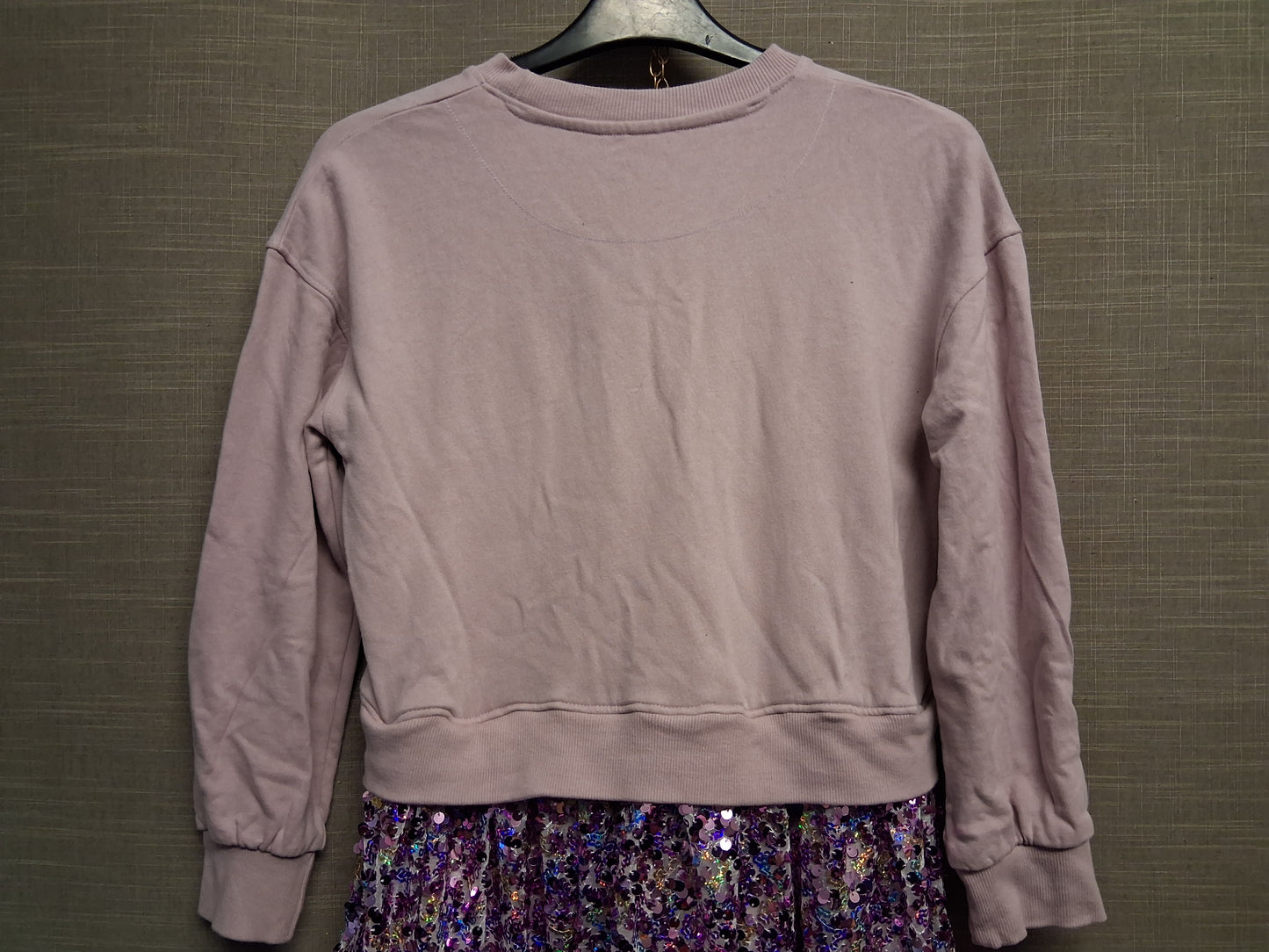 John Lewis Girls Purple Pink Sequin Jumper Dress Age 10 Years