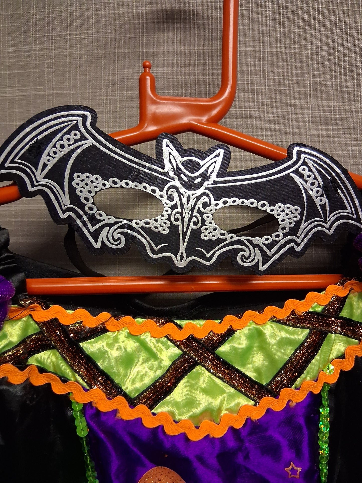 TU Girls Halloween Costume Witch Theme with Mask Age 7-8 Years
